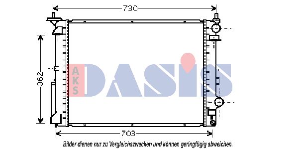 AKS DASIS Radiators, Motora dzesēšanas sistēma 180034N